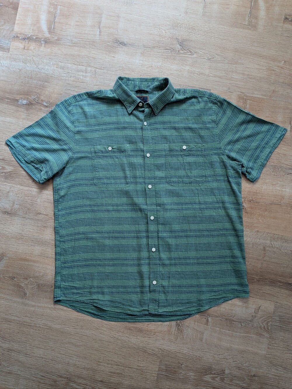 Denver Hayes Lightweight Natural Hemp Classic Fit Button Up Short Sleeve Shirt